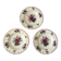 trio of hollow plates Sarreguemines model Agreste 60s