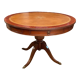 Circular table in light mahogany and leather base claw English style