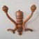Double curved wooden coat hook