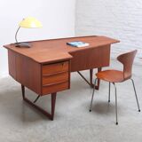 Freestanding 'Boomerang' desk in teak by Peter Løvig Nielsen, 1968