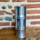 Vintage bamboo vase in aluminium cast – 1980s