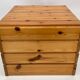 Vintage pine storage box basket wood minimalism 60s