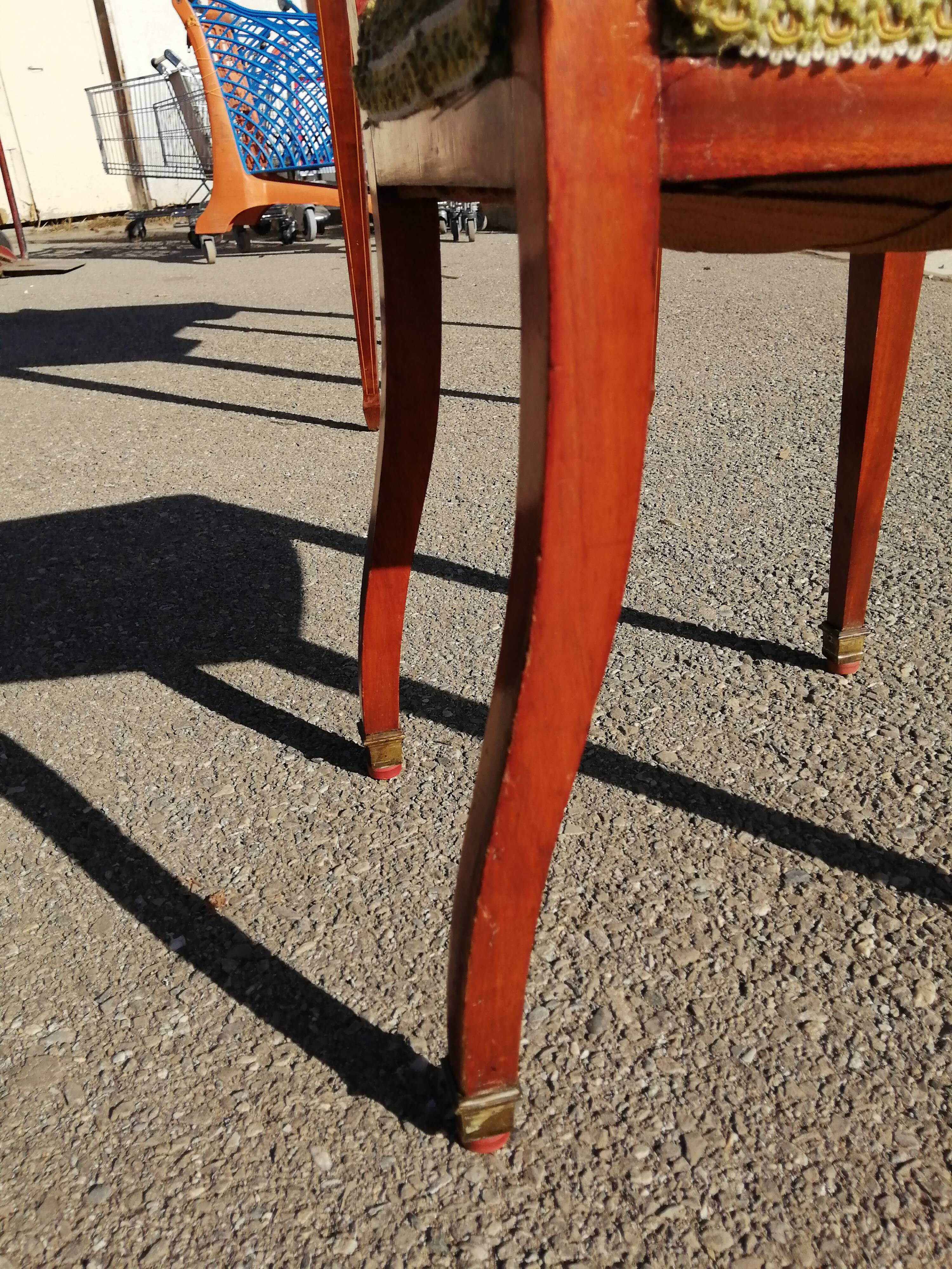 Coiffeuse et chaise en acajou blond Art Déco 1930