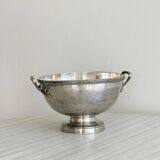 Metal salad bowl on foot