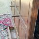 Coat rack wardrobe hats in solid chene