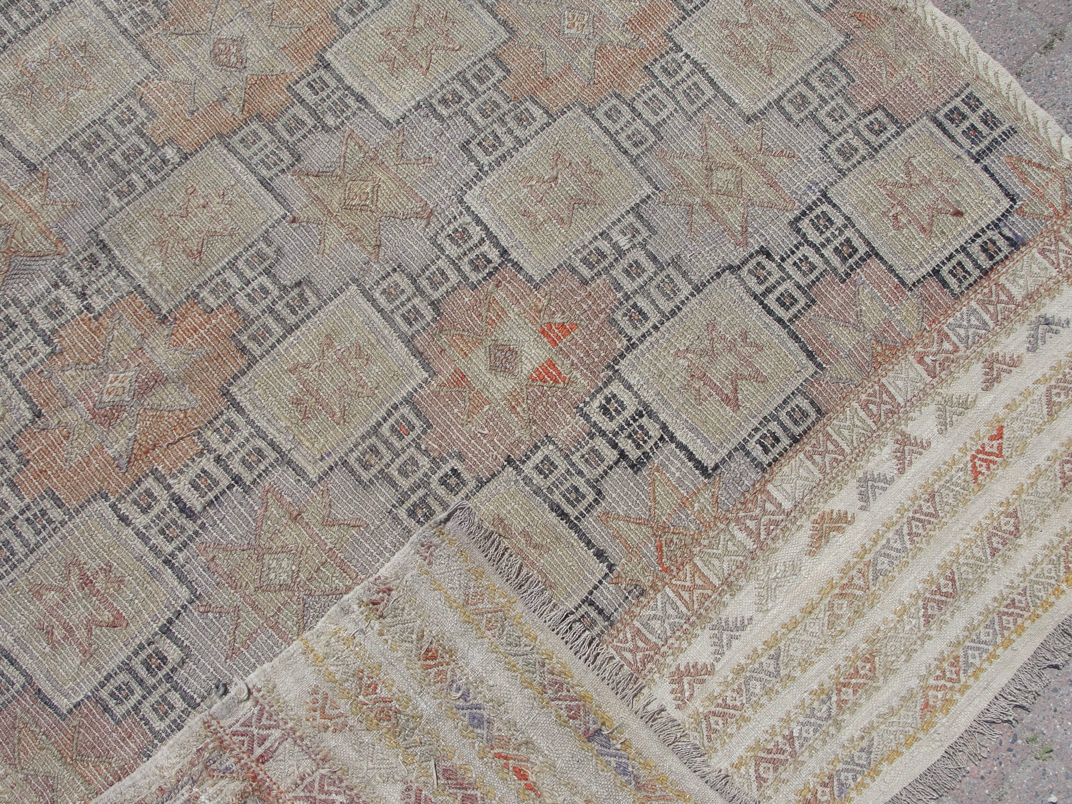 Tapis Kilim en coton fait à la main
