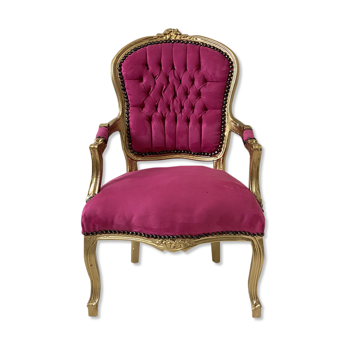 Gilded louis XV style armchair
