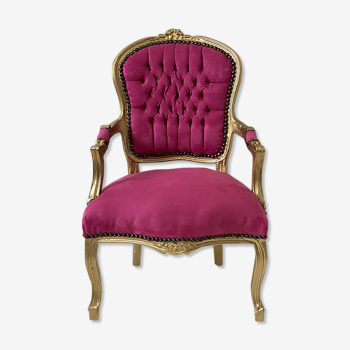Gilded louis XV style armchair