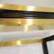Set of Nesting Coffee Tables in Gold Metal & Beveled Glass by Pierre Vandel