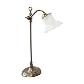 RISE AND FALL LAMP AND VINTAGE PRISMATIC GLASS