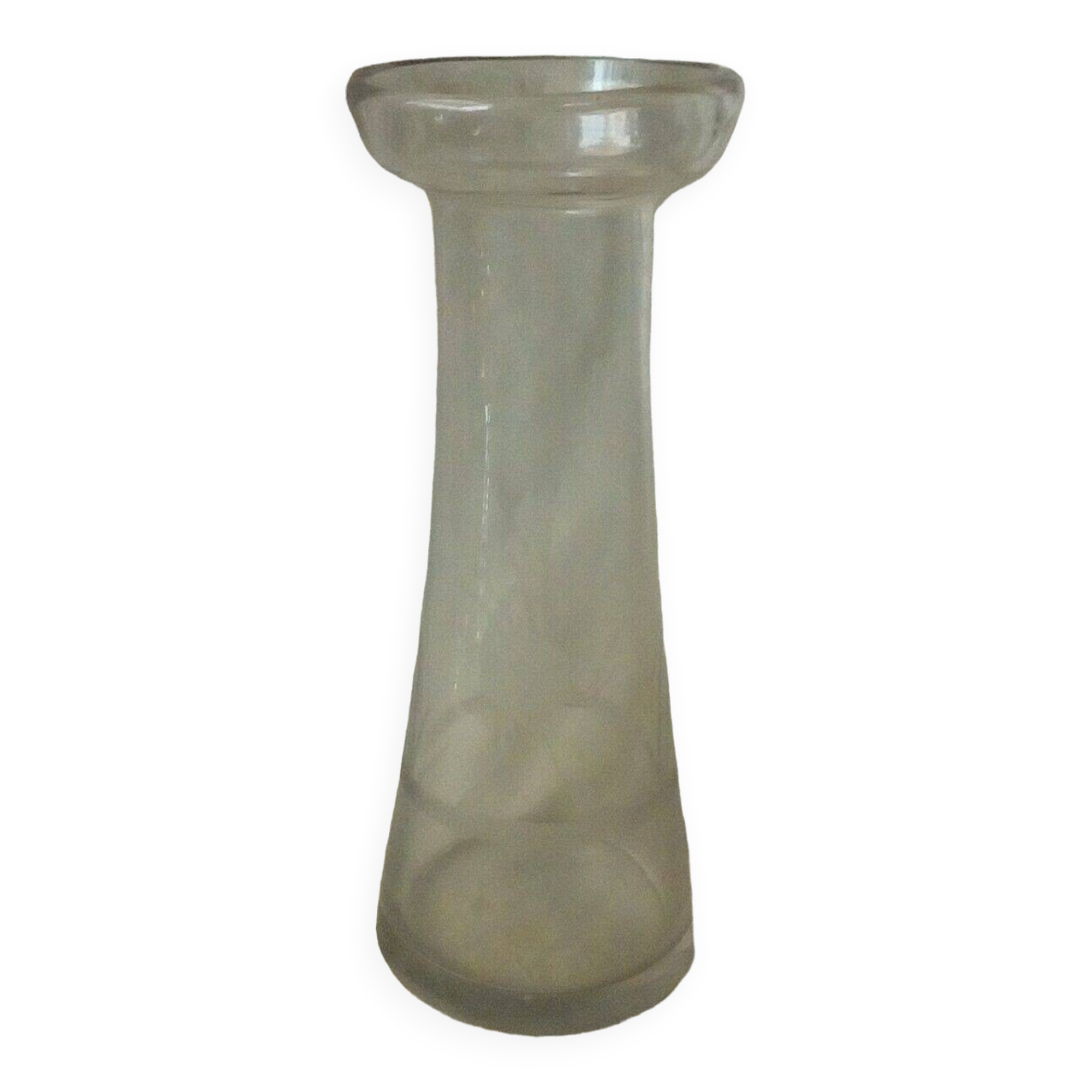 Engraved glass hyacinth vase heron decoration*