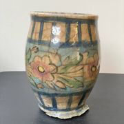 Big Round White Qajar Vase
