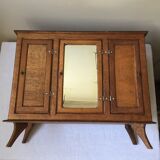 Doll cabinet 3 wooden doors with mirror