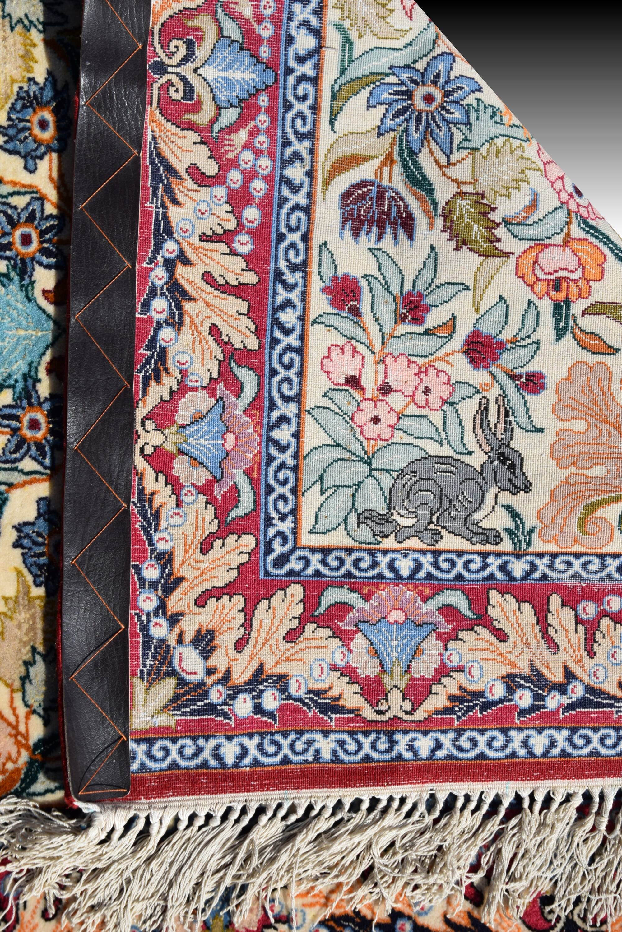 Oriental Rug Iran Isfahan 0.74X 1.08 M - Wool and Silk