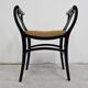 Pair of Gondola stools from the Secession movement in black lacquer, 1910s.