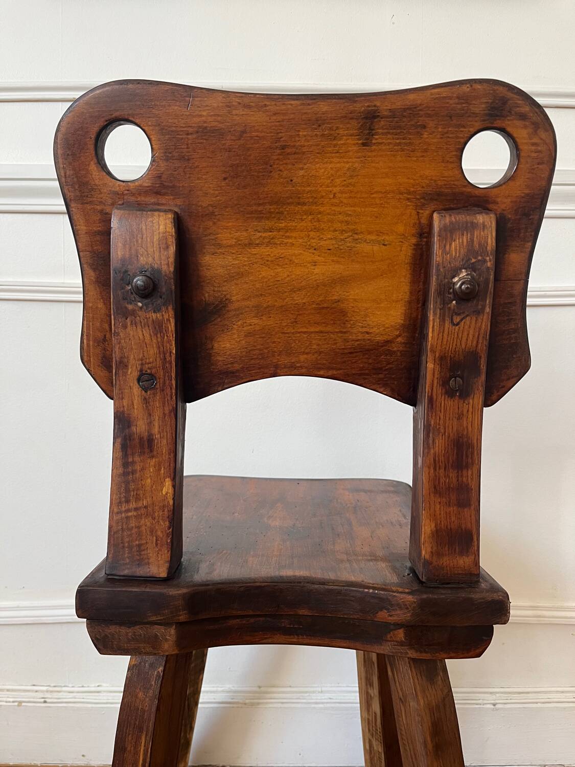 Rustic and brutalist chair