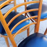Lot de quatre chaises anciennes. Bistrot. 1960.