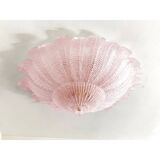 Contemporary Venetian Pink Graniglia "Leafs" Glass Flush Mount