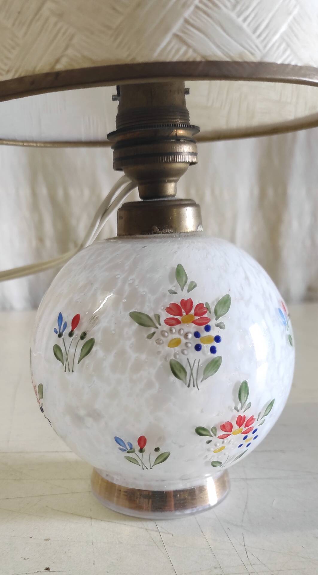 Lampe à poser en verre de Clichy - mid. XXeme