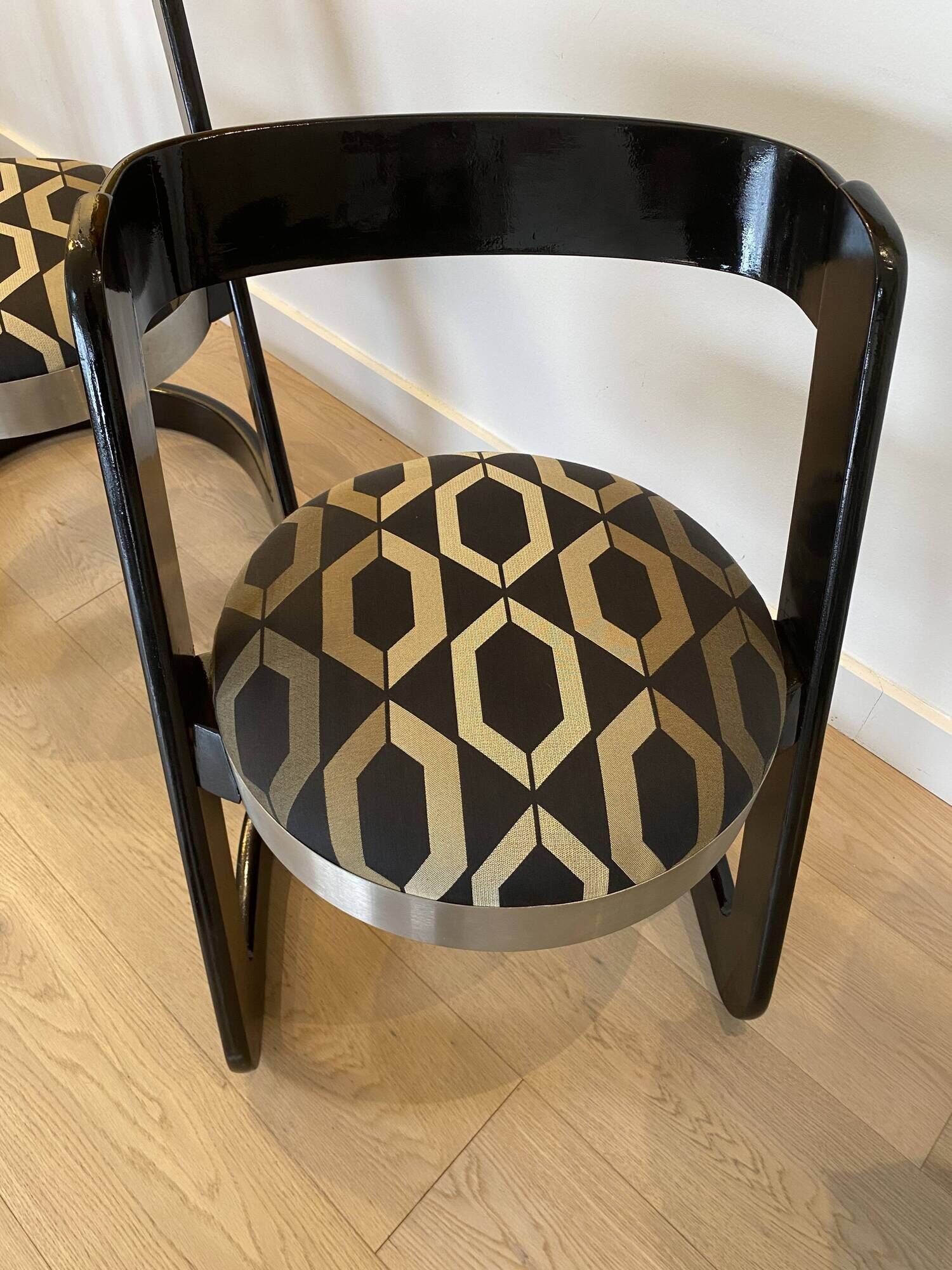 Pair of chairs by Willy Rizzo for Mario Sabot. Italy 1960