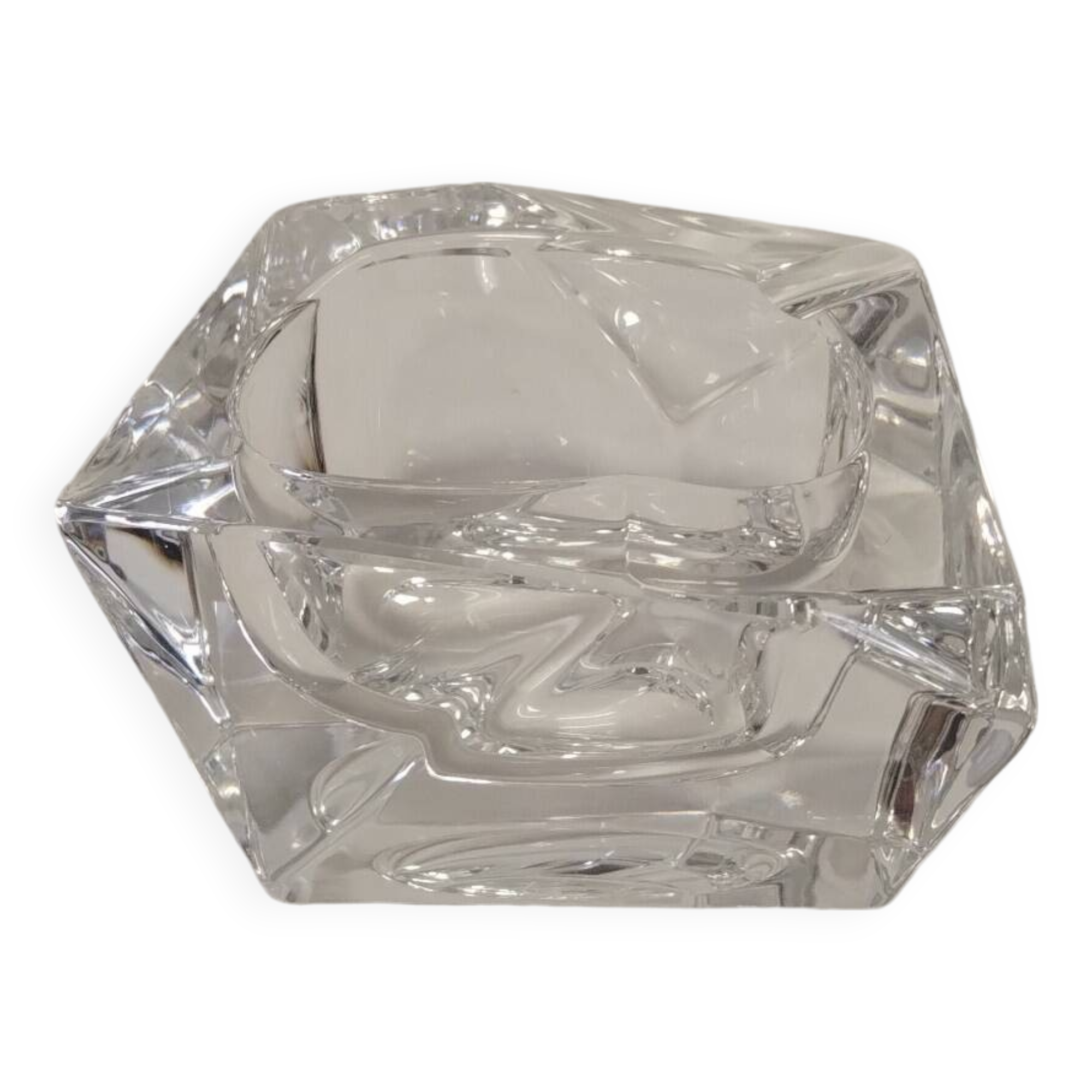 Crystal ashtray signed Daum