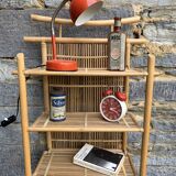 70s bamboo shelf