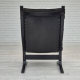 1970’s, Norwegian design, "Siesta" lounge chair by Ingmar Relling, black leather, bentwood.