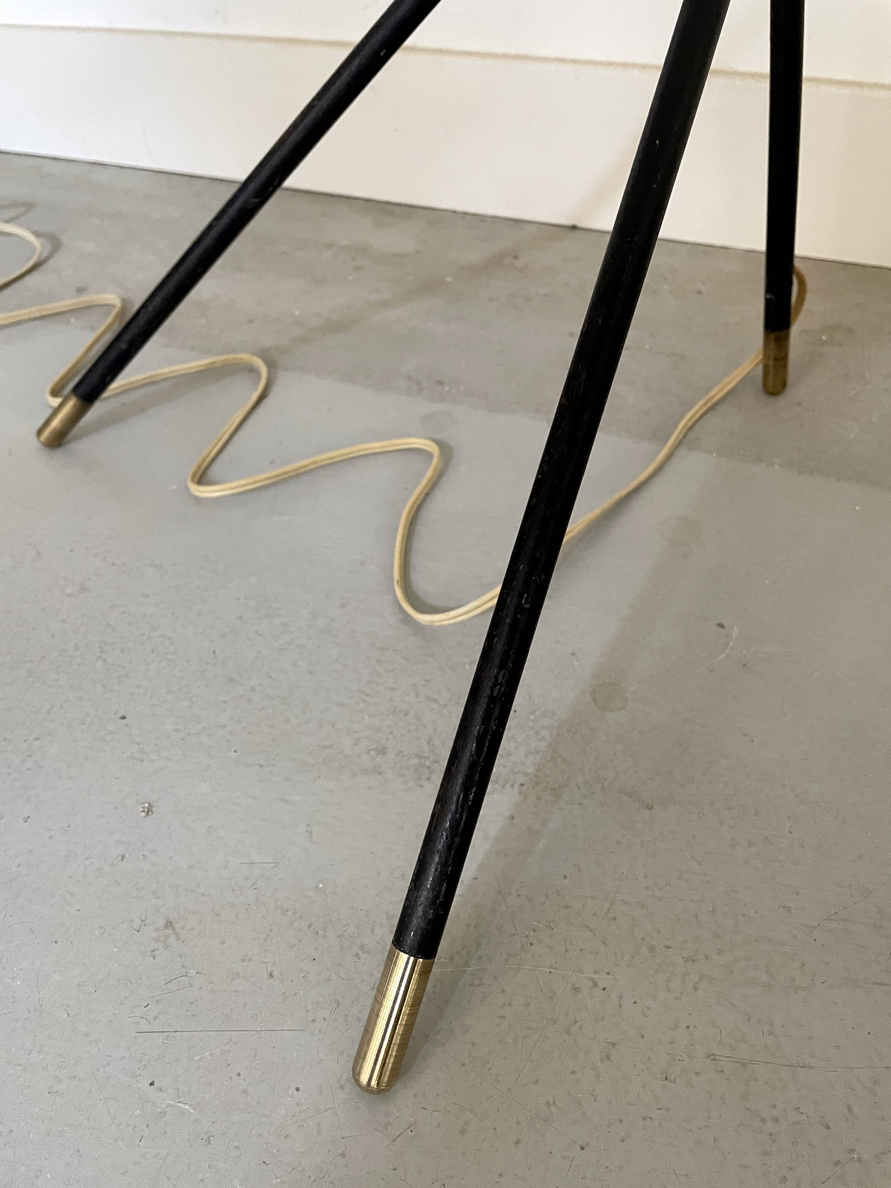 Vintage Grashopper Lamp with Burgundy Lamp shade