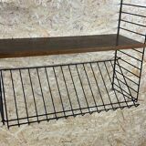 60s 70s oak string shelf module by Kajsa & Nils "Nisse" Strinning Sweden