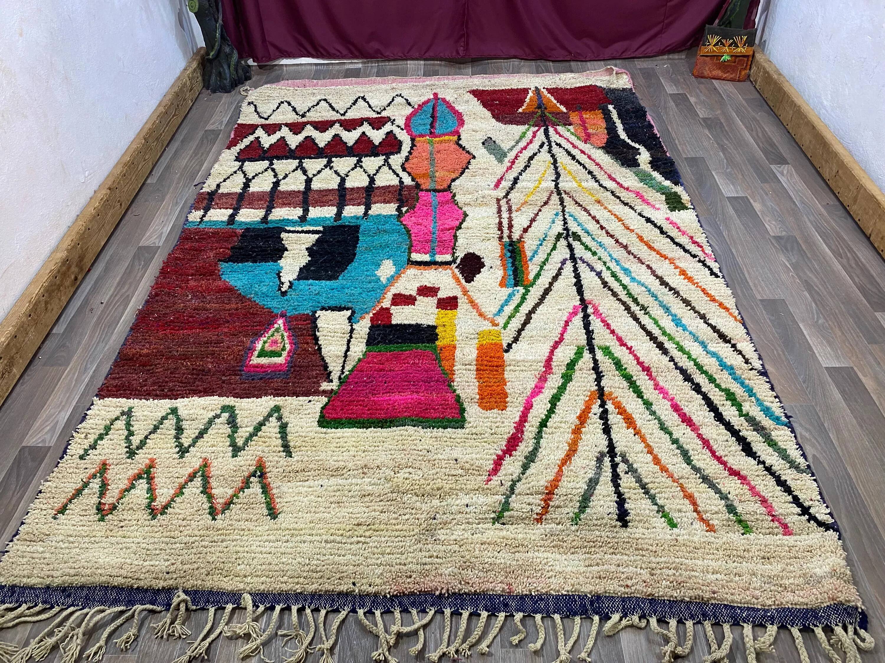 Large Berber wool rug 3x2 m
