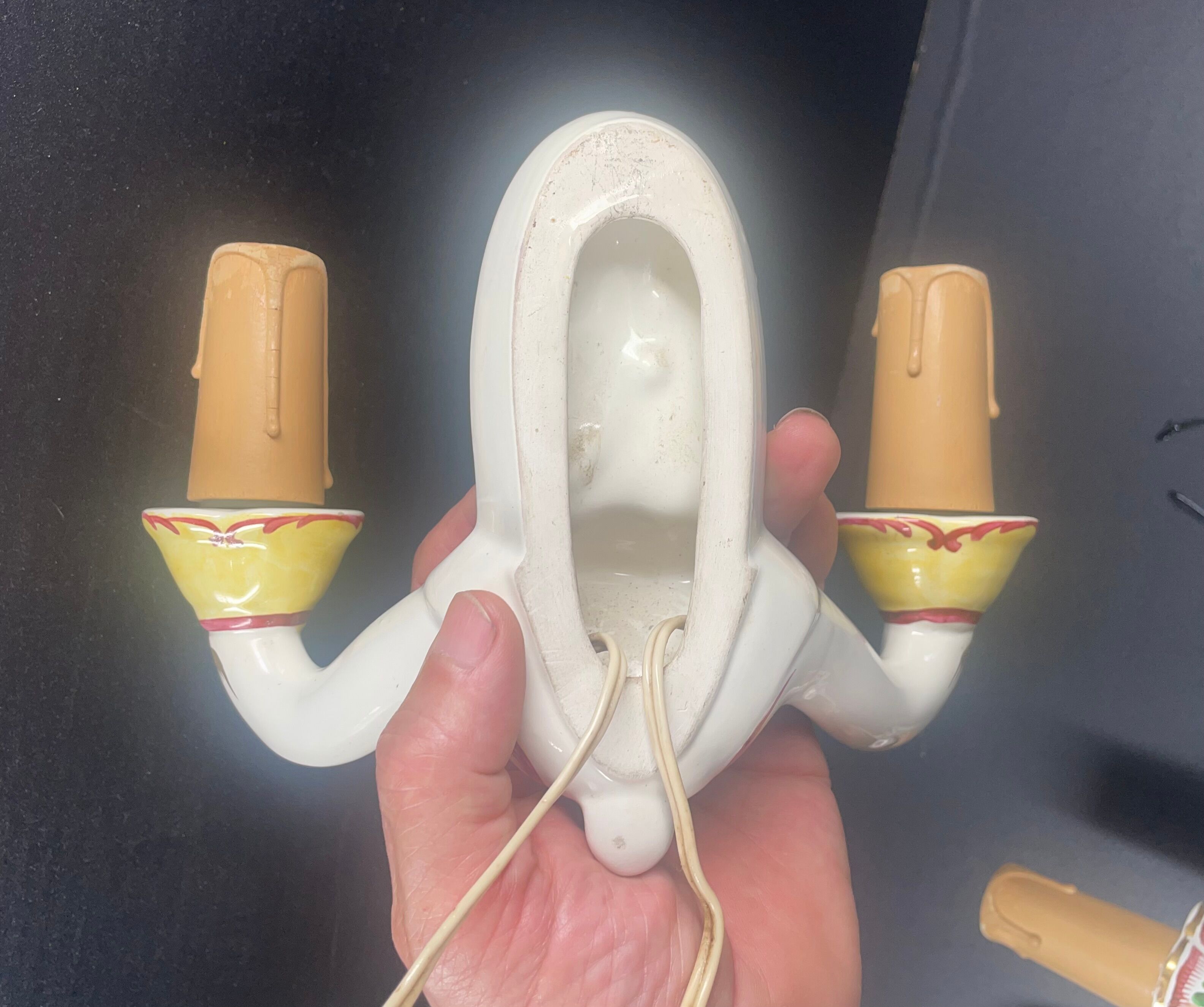 Pair of east sconces floral decor