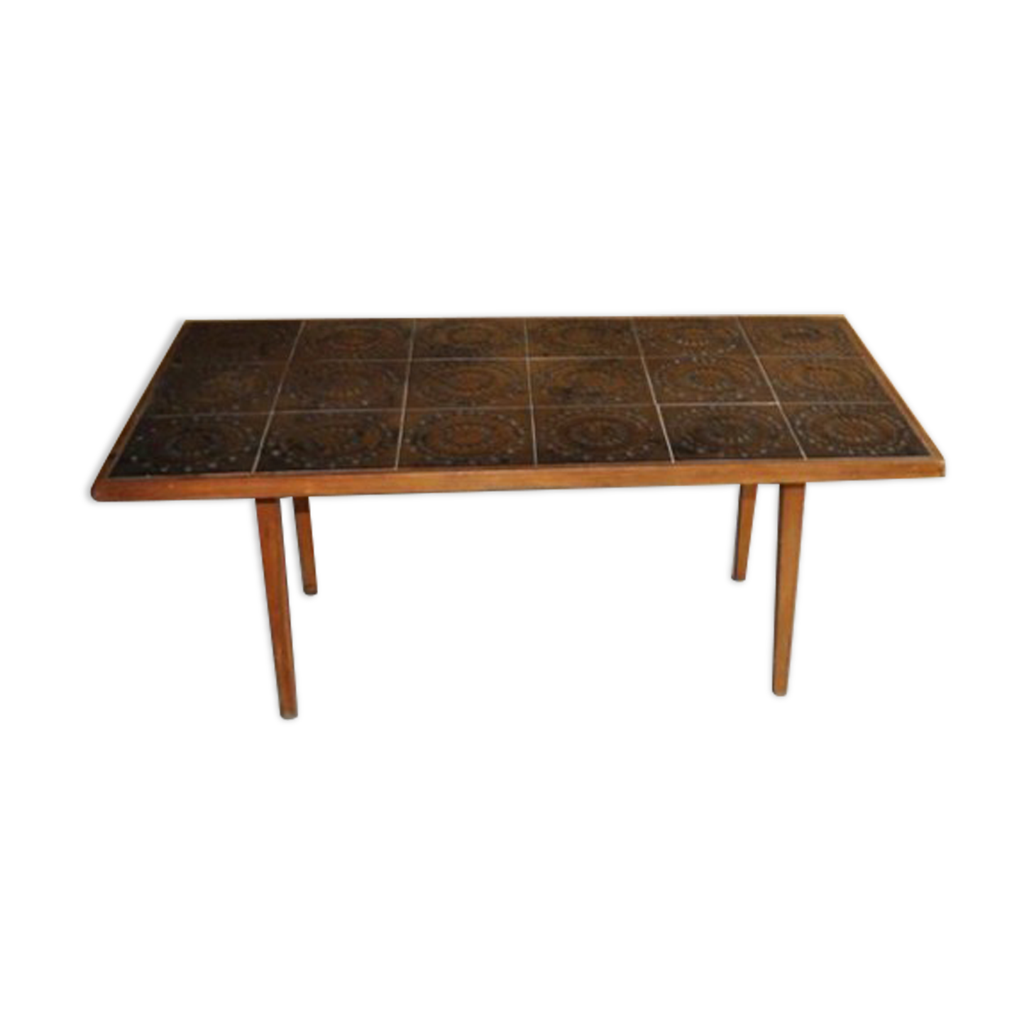 Danish rosewood ceramic tile coffee table, 1960s