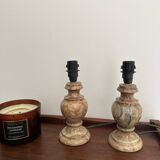 Mina France marble bedside lamp bases