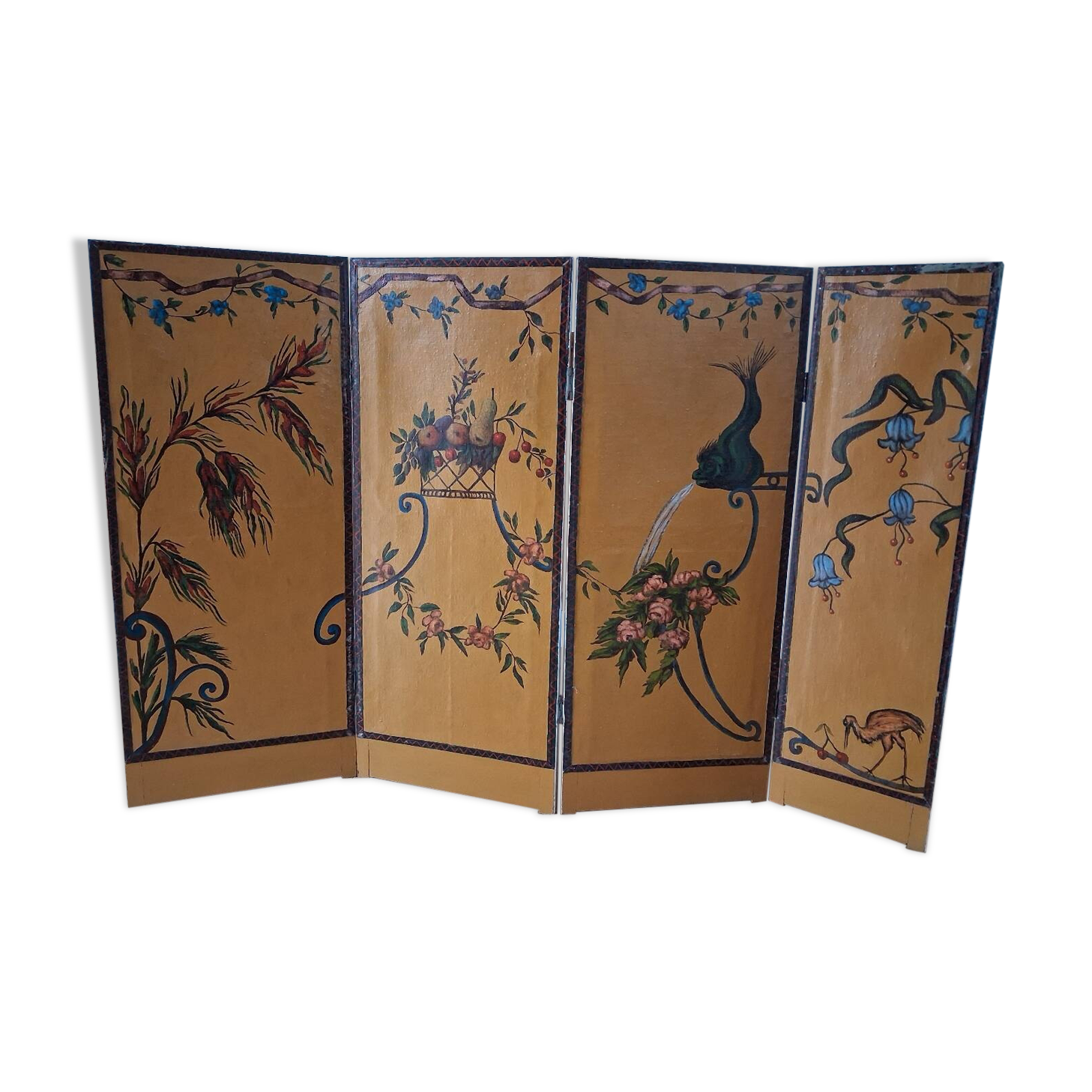 19th century decorative panel screen