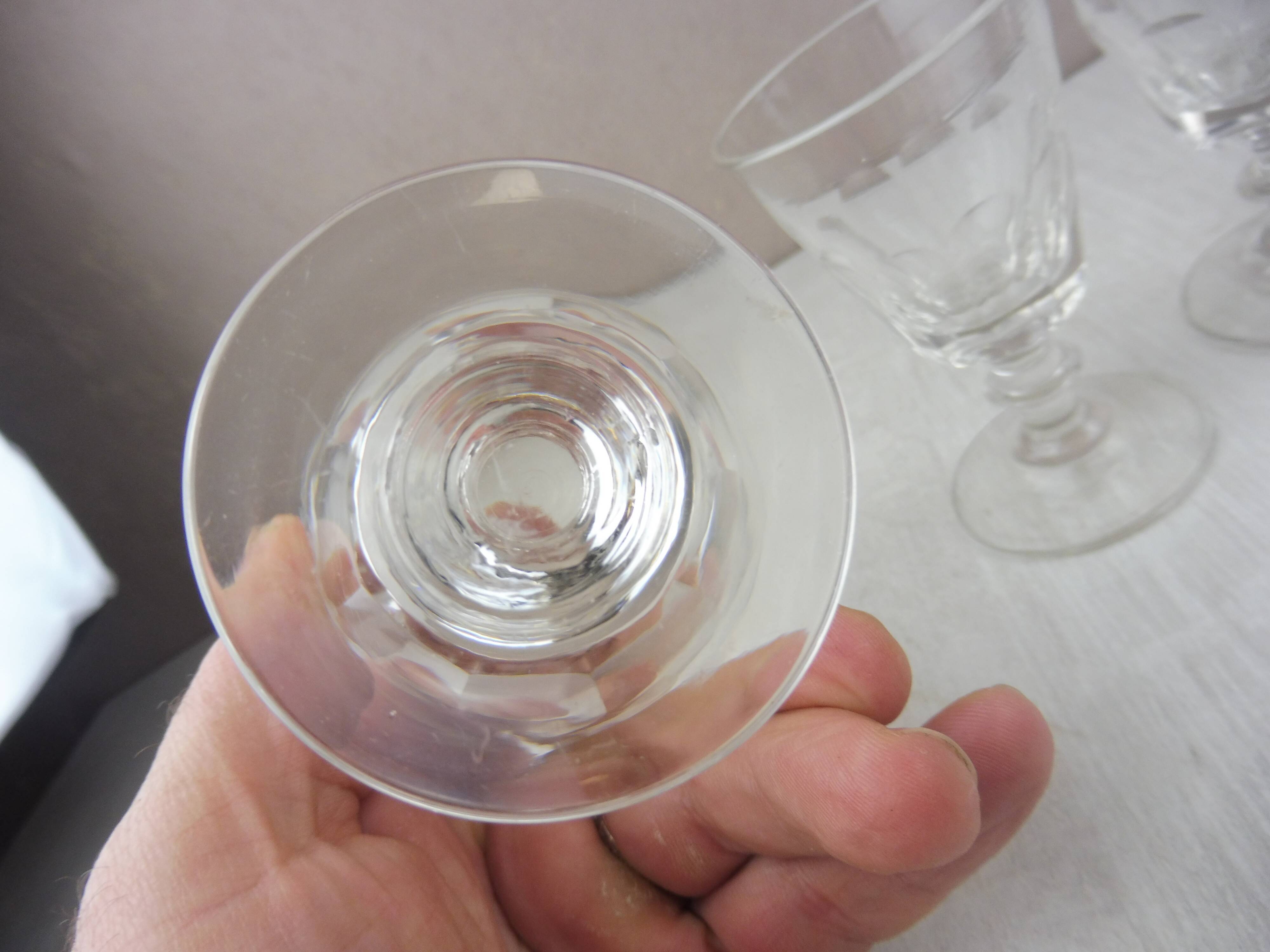 Lot of 5 liquor glasses Caton model, Saint Louis