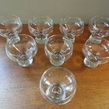 Set of 8 vintage bubble glasses