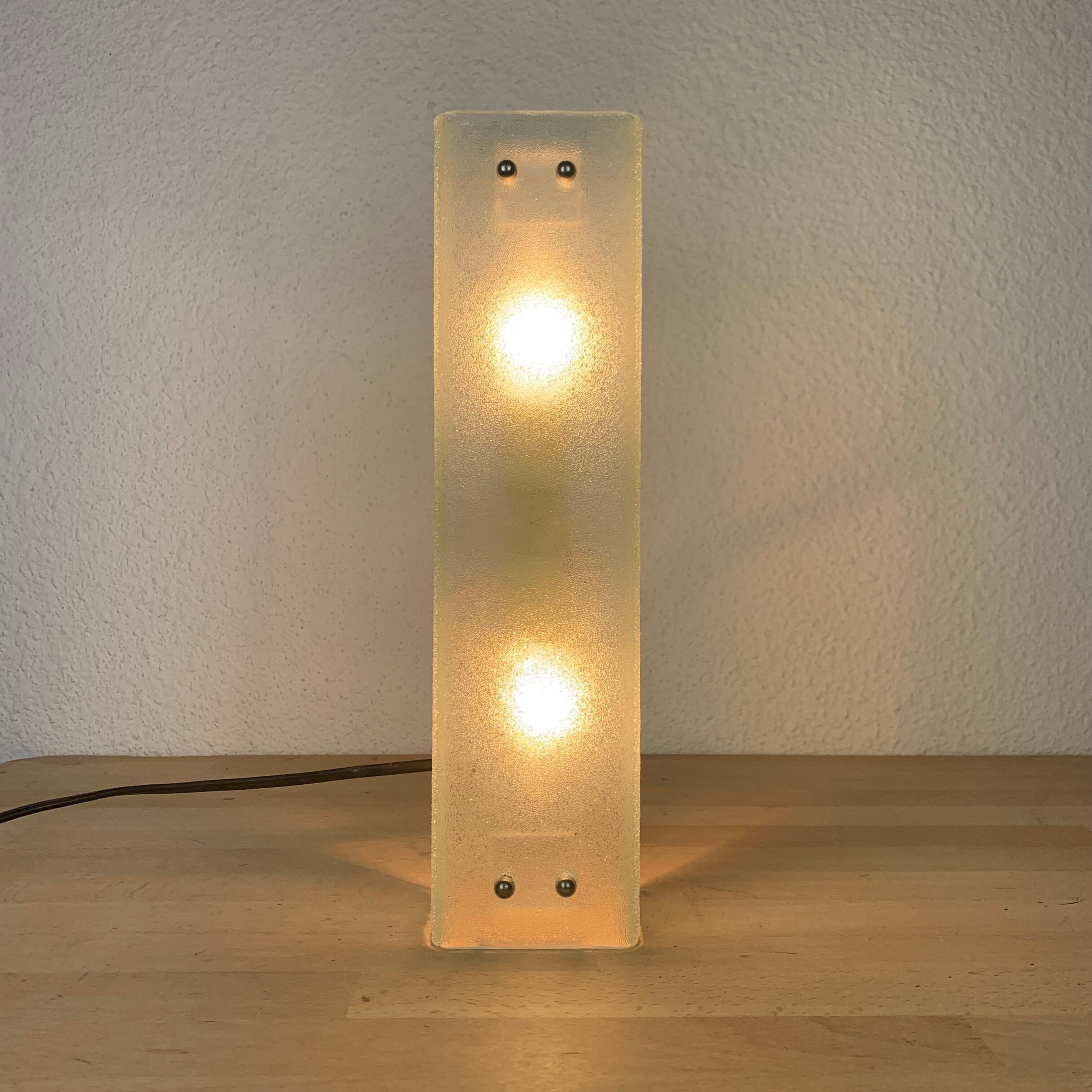 Vintage granite glass wall lamp 50/60s rectangle