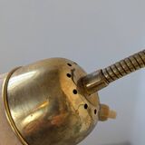 Bamboo and brass floor lamp