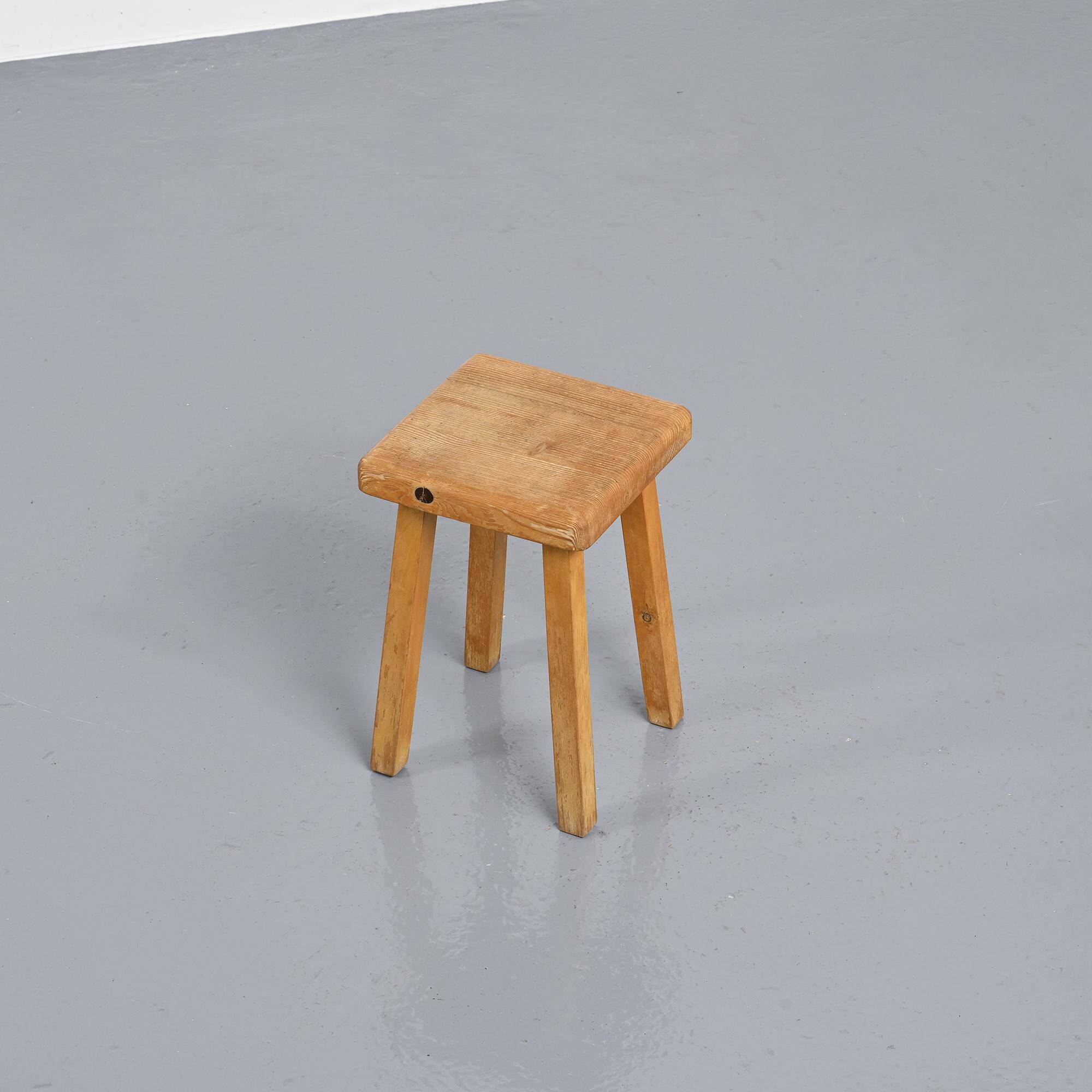 Tabouret vintage par Charlotte Perriand, Les Arcs, France