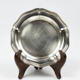 Christofle silver-plated bottle coaster, with ribbed edges, 19th century.