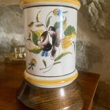 Ceramic and wood table lamp