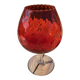 Giant glass 29 cm Empoli ruby red vintage blown glass