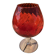 Giant glass 29 cm Empoli ruby red vintage blown glass