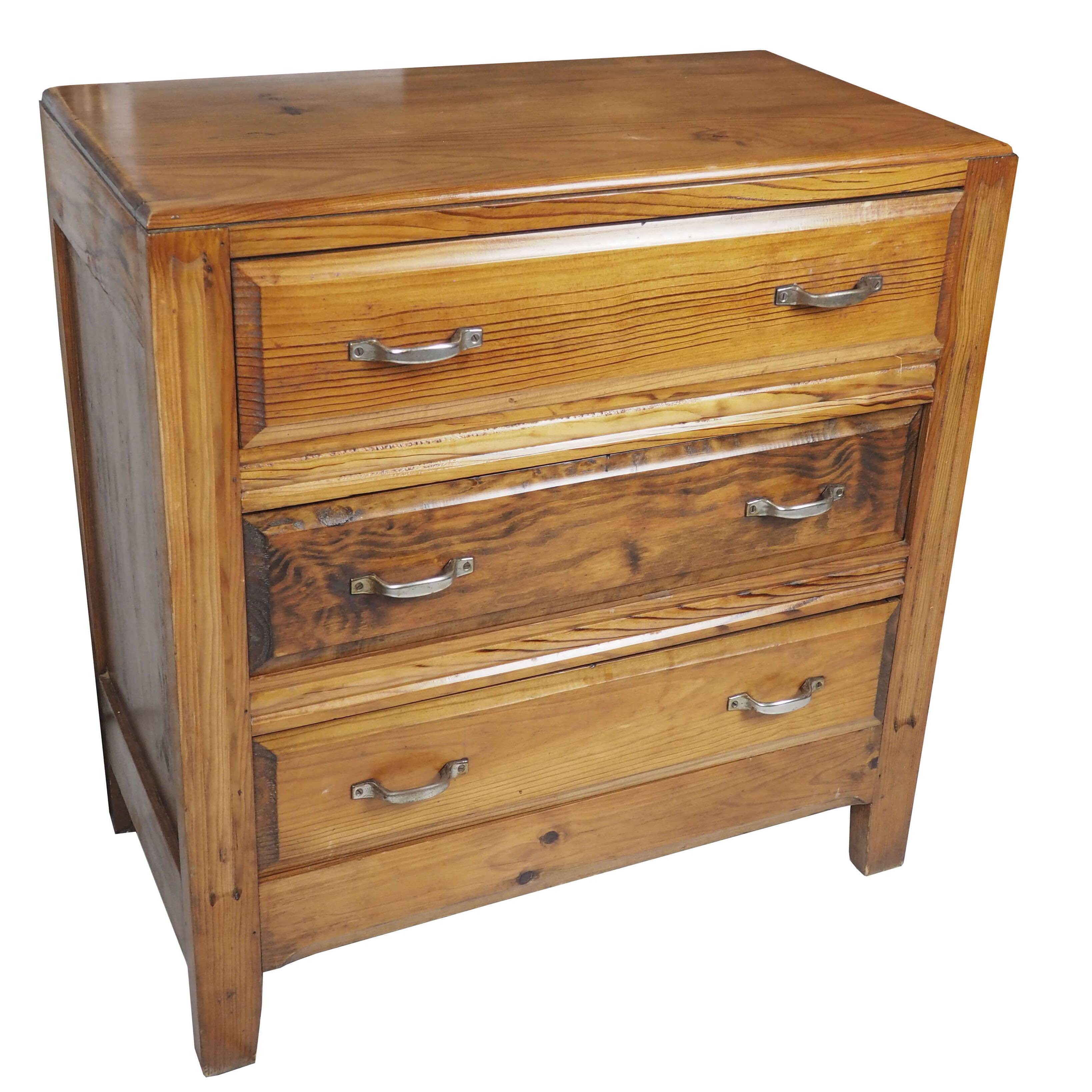 Wooden chest of drawers with 3 drawers