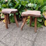 Pair of brutalist stools