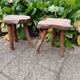 Pair of brutalist stools