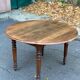 Table ovale à volets extensible Louis Philippe en bois massif du XIXème