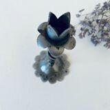 Iron flower candle holder
