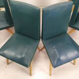 Chaises vintage bleu vert