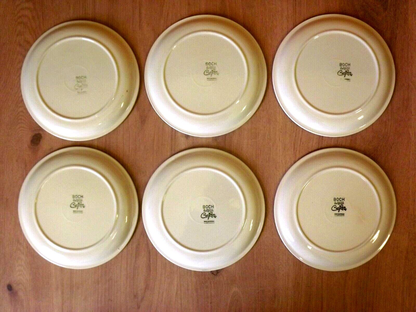 Vintage Boch La Louvière Corfou Collection Set of 6 Side Plates